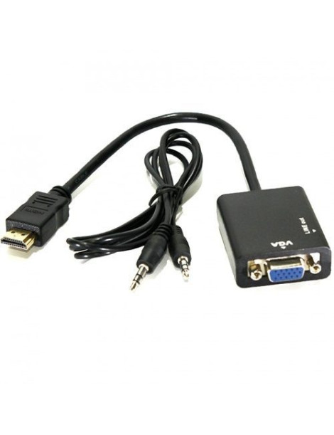 Conversor HDMI Para VGA Fêmea C/ Áudio