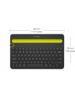 Teclado Bluetooth Logitech Com Apoio P/ Celular/Tablet K480